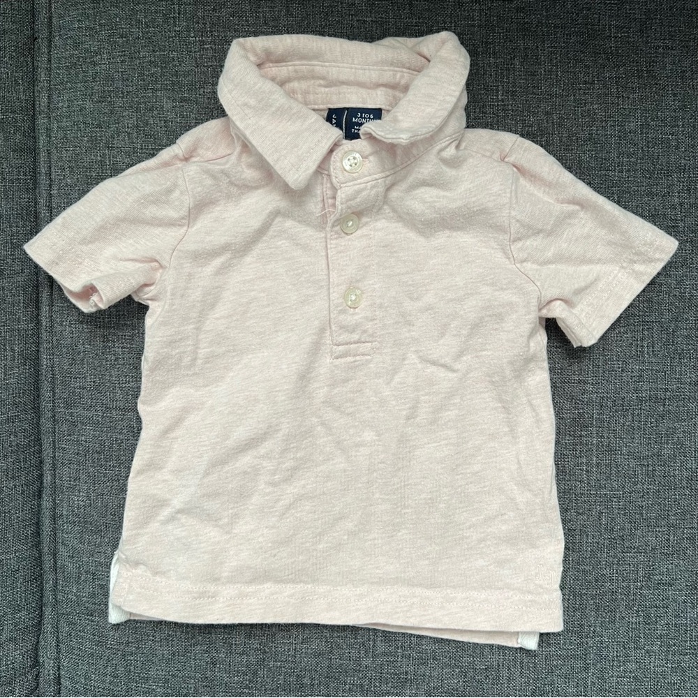 Janie and Jack Pink Polo Shirt Classic Short Sleeve